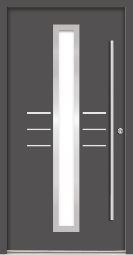 Splendoor Haustür Passivedoor Premium B07 Anthrazit DIN Rechts 100 x 210 cm