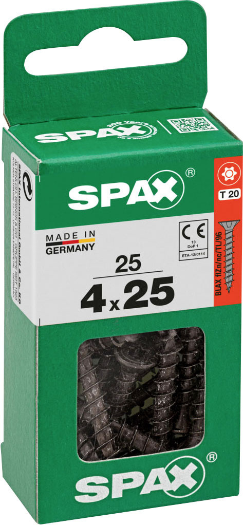 Spax Universalschrauben 4 x 25 mm T20 Vollgewinde - 25 Stk.