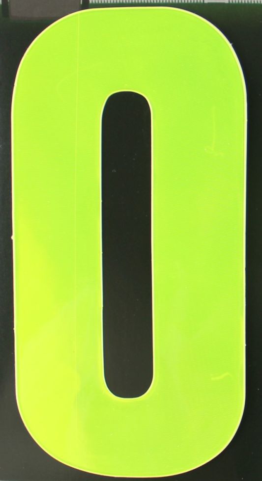 Conacord Reflektierende Klebezahl 0 gelb 170 mm