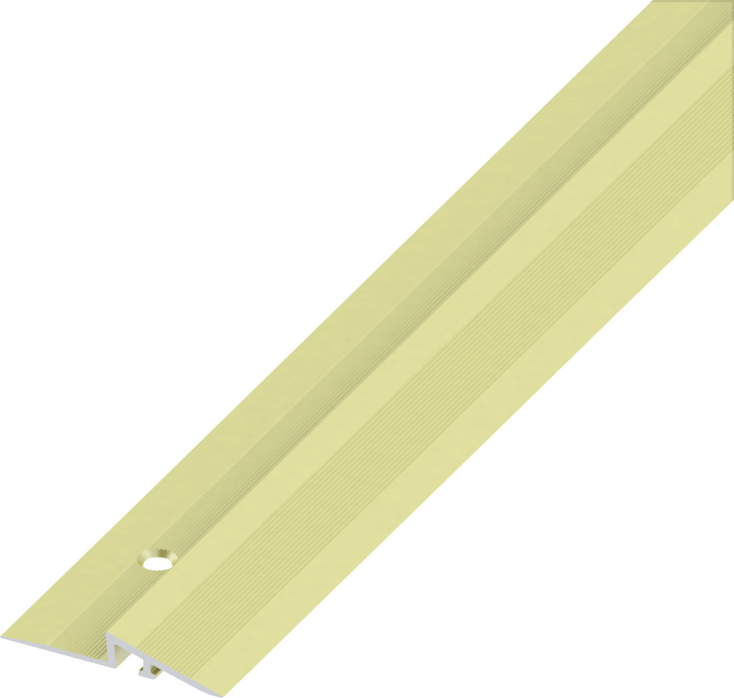 alfer Rampen-Profil 1 m, 38 x 4.2 mm Aluminium eloxiert messing