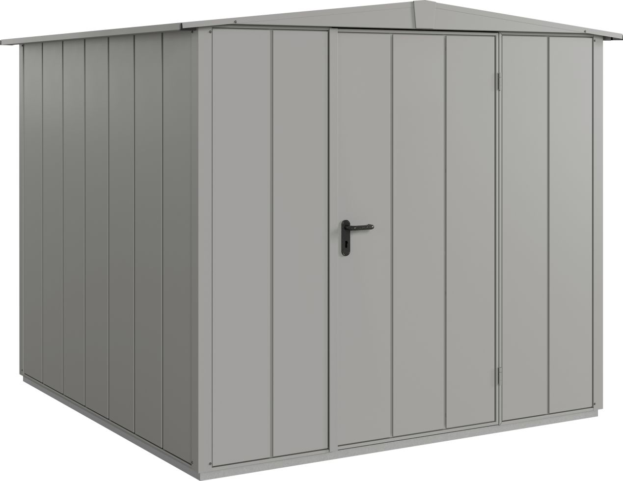 EcoStar Gerätehaus Elegant-S Typ 2 graualuminium 1 flg 258,8 x 247,7 cm