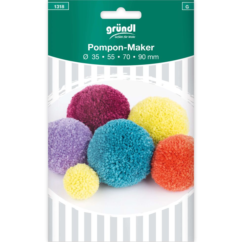 Gründl Pompon-Maker Ø 35/55/70/90 mm inkl. Anleitung