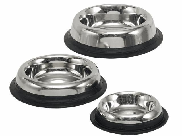 Nobby Hundenapf Edelstahl Royal rutschfest Ø 15,5 cm - 200 ml silber