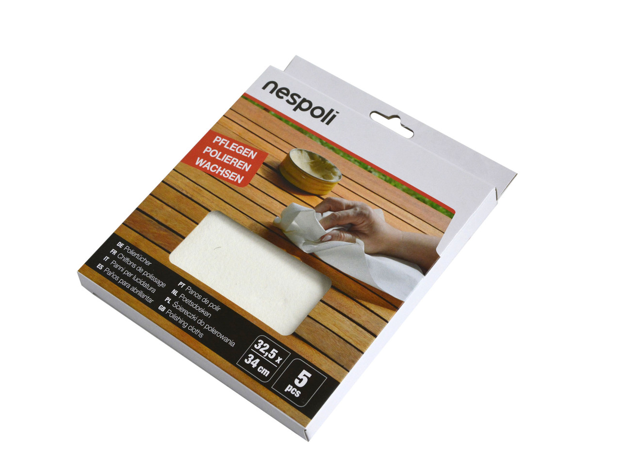 Nespoli Poliertuch 32,5 x 34 cm 5er Pack