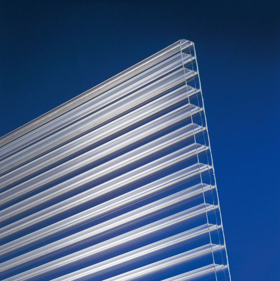Gutta Polycarbonat-Doppelstegplatte 500 x 98 cm 16 mm klar