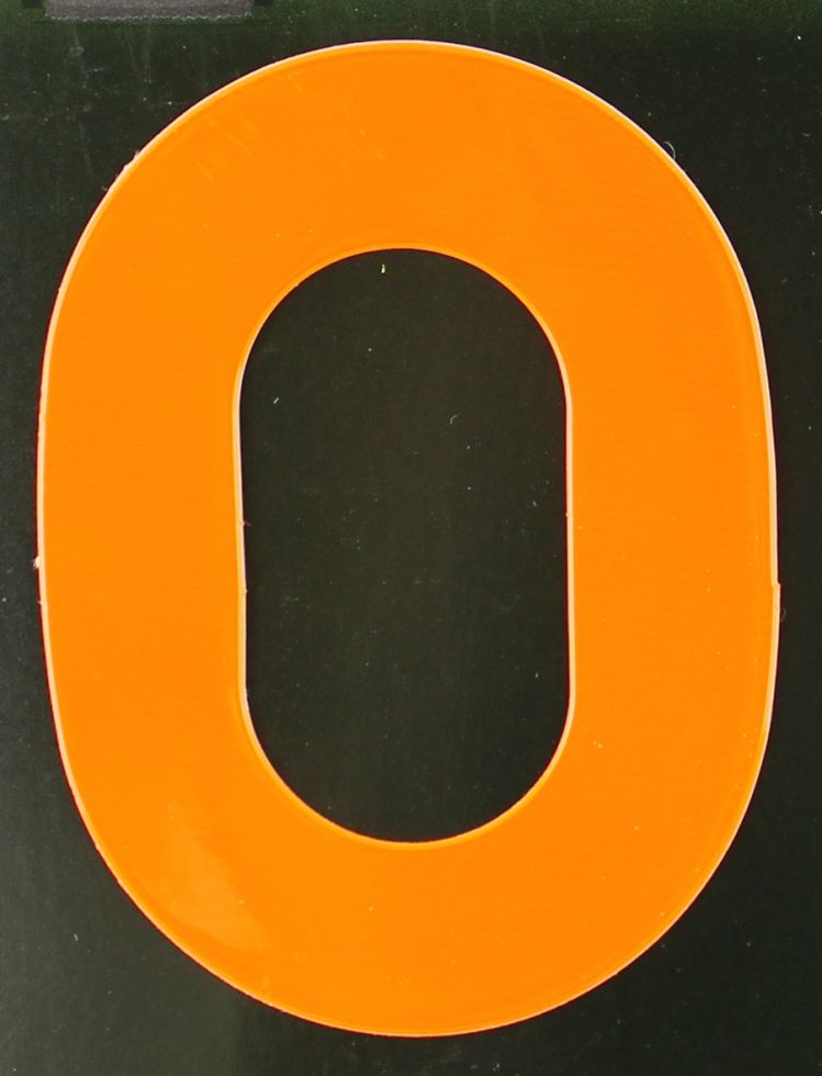 Conacord Reflektierender Klebebuchstabe O orange 80 mm