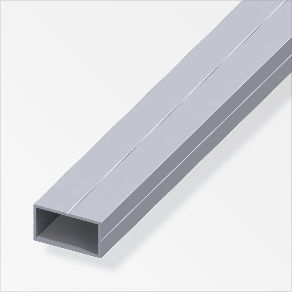 alfer Rechteckrohr 1 m, 11.5 x 19.5 x 1.5 mm Aluminium roh blank