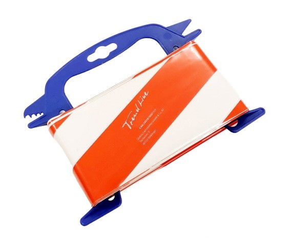 TrendLine Absperrband 50 m x 80 mm rot/weiß