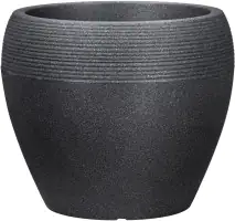 Scheurich Pflanzgefäß Lineo Ø 30 x 24,1 cm schwarz granit