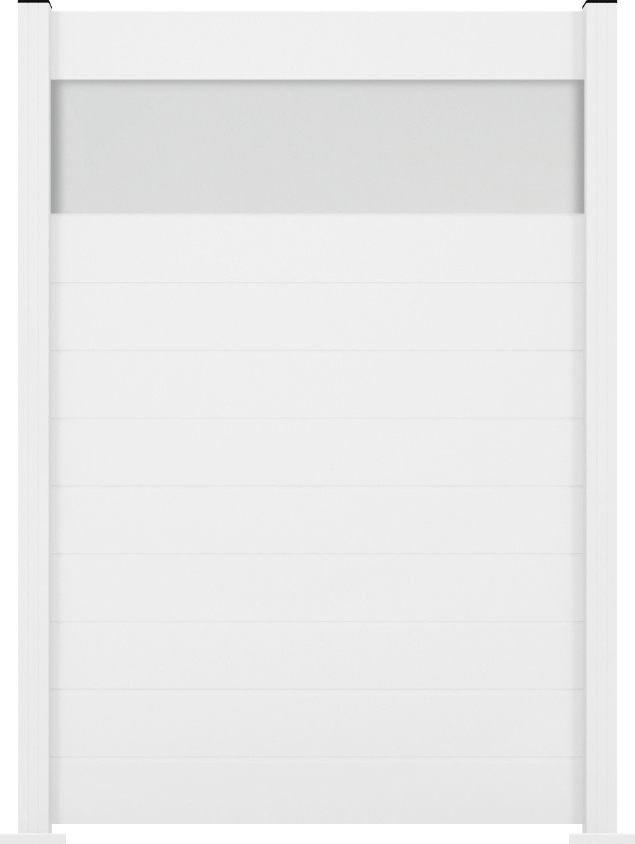 Ambiente Alu-Zaun Grundset Paneel 150 weiß 187 x 124,2 cm