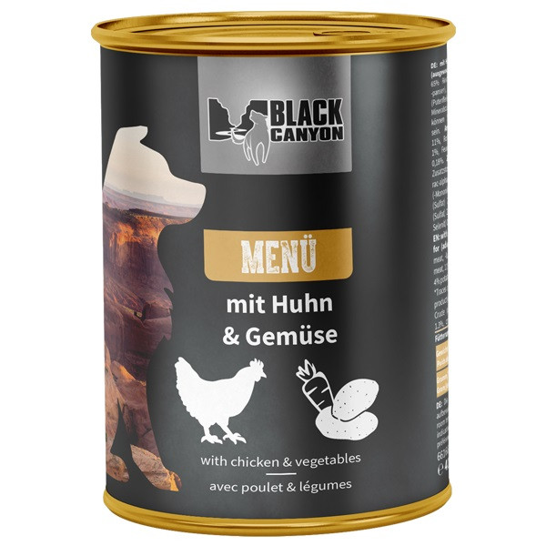 Black Canyon Hundenassfutter Adult Menü getreidefrei 410 g Huhn