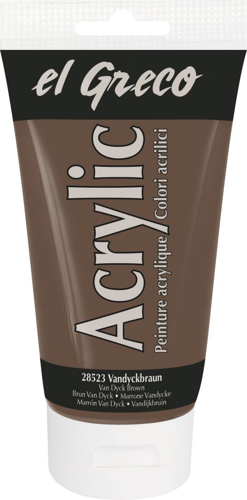 Kreul el Greco Acrylic Tube vandyckbraun 150 ml