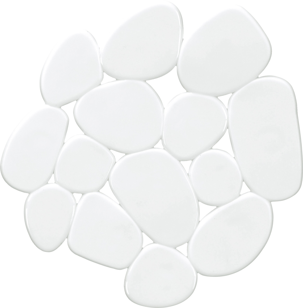 Kleine Wolke Badewanne antirutschmatte Mini Sassolino weiß 6-teilig