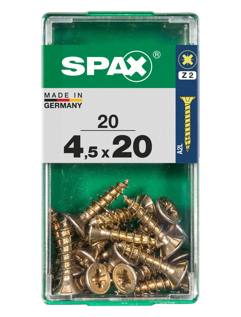 Spax Universalschrauben 4.5 x 20 mm PZ 2 - 20 Stk.