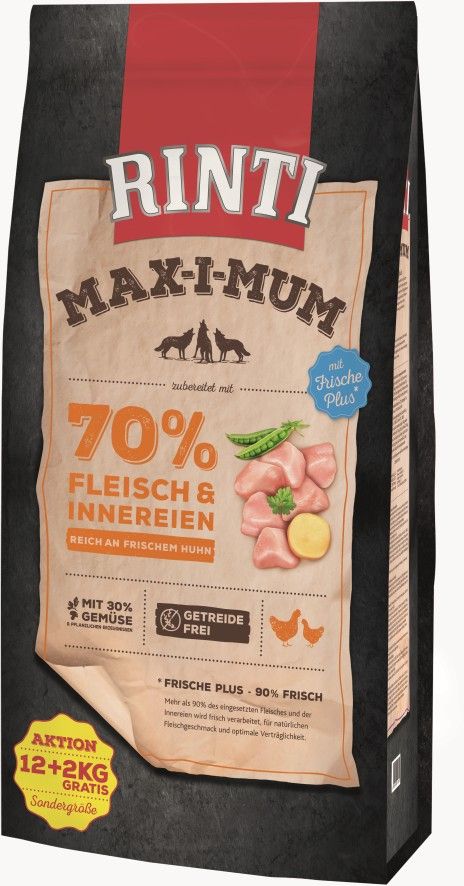 Rinti Max-i-Mum Hundetrockenfutter Adult 12 + 2 kg Huhn