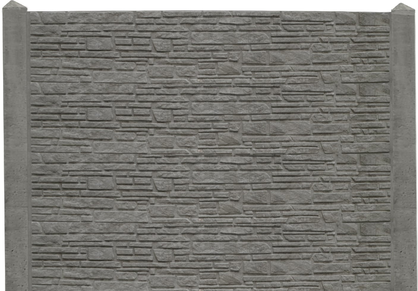 Betonzaun Erweiterungsset Montana S-Motiv mit Zwischenpfosten 193 cm