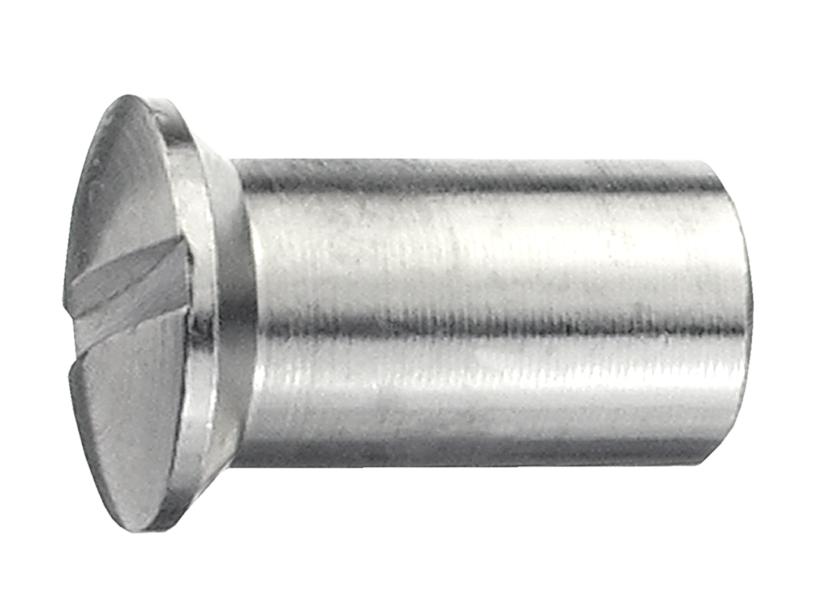 connex Hülsenmutter M4 x 14 mm Messing vernickelt - 6 Stück