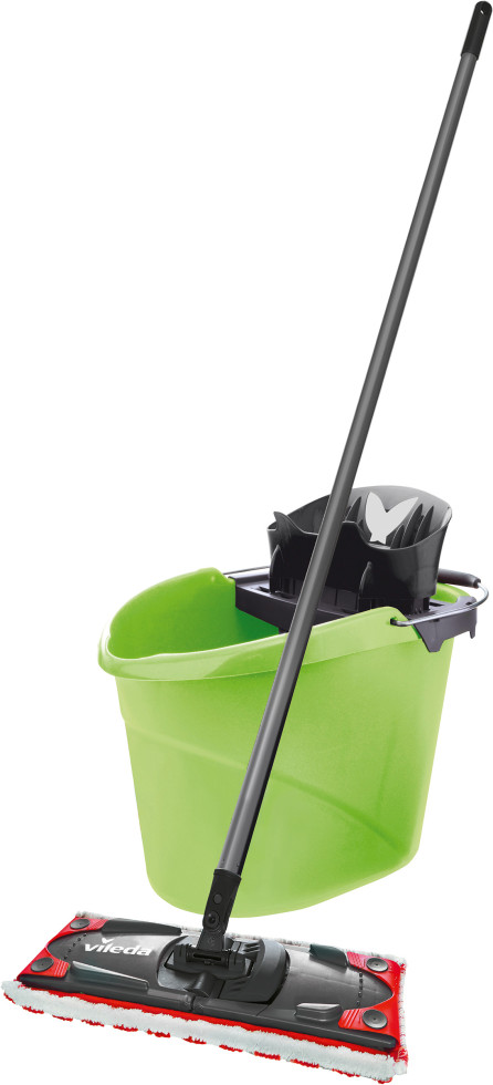 Vileda UltraMax 2 in 1 Colors Komplett-Set inkl. Eimer, Wischer und Wischbezug grün