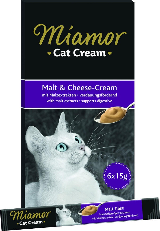 Miamor Cat Snack Malt-Cream + Käse 6x15g 6x15g
