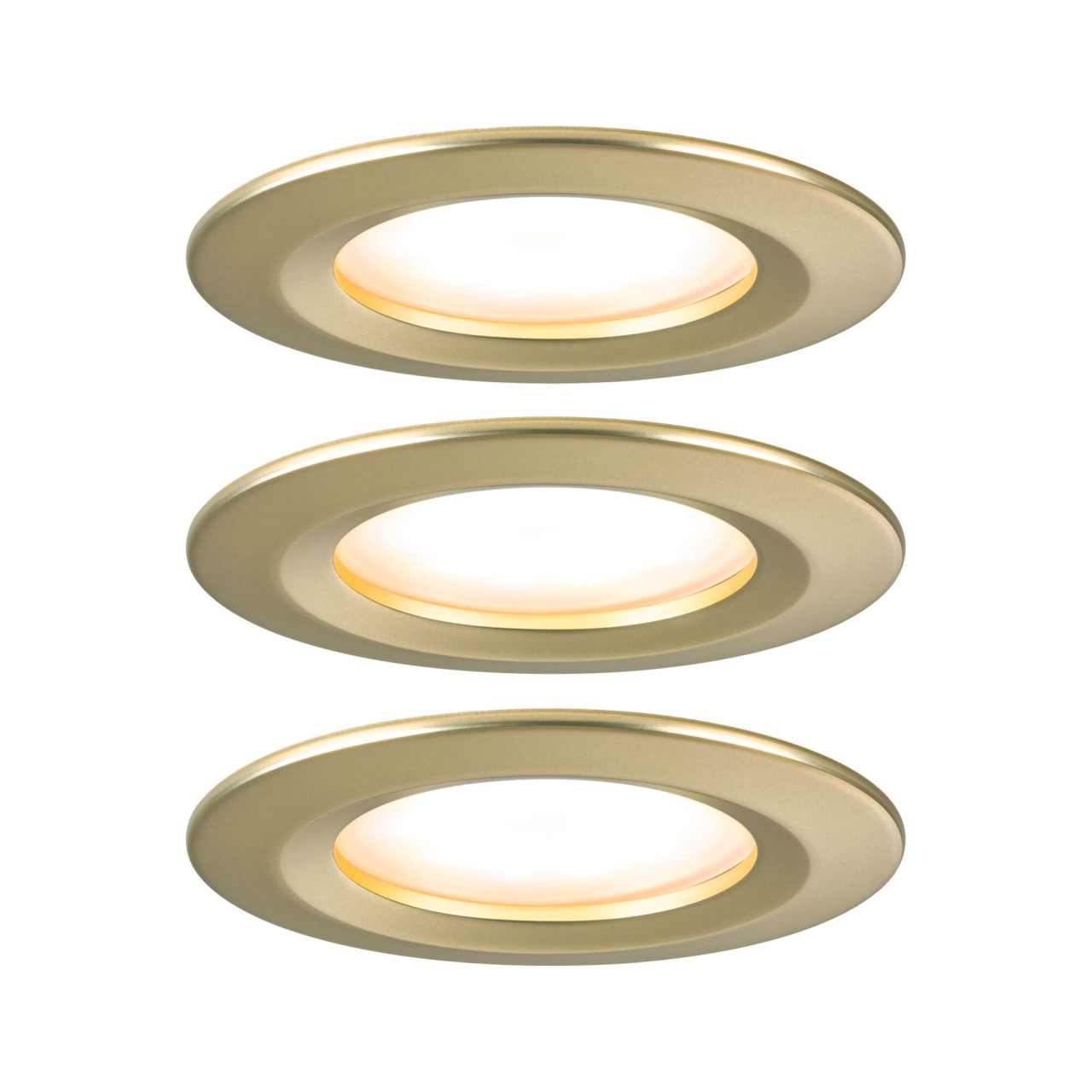 Paulmann LED-Einbauleuchten Nova 3x 6W starr gold matt