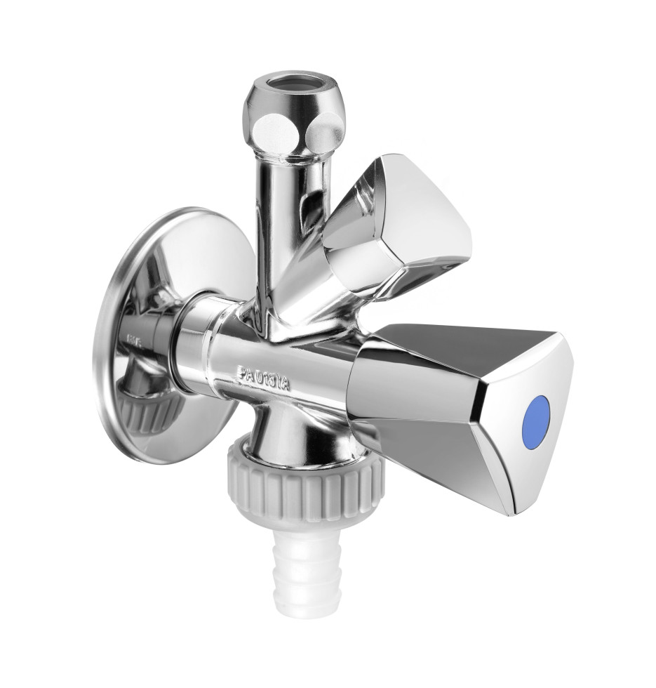 Geräteeckventil 1/2 x 15 mm verchromt selbstdichtend