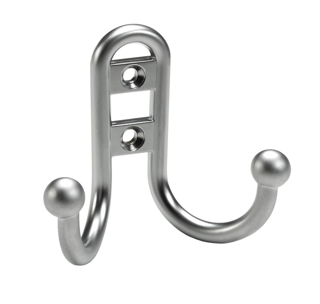 Hettich Mantelhaken 6,8 x 7,7 x 3,5 cm Aluminium-Optik - 1 Stück