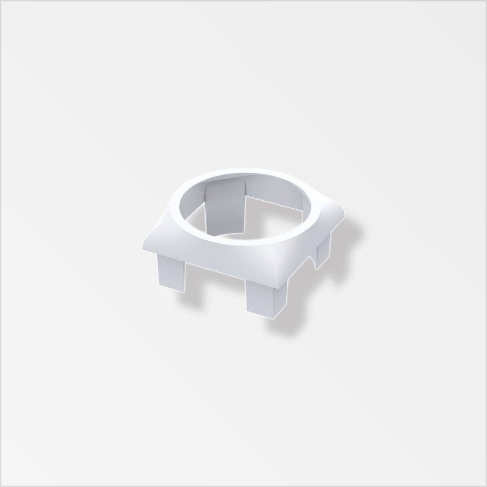 alfer Combitech connect Adapter für Quadratrohr mit 2 Zapfen PVC 23,5 mm weiß