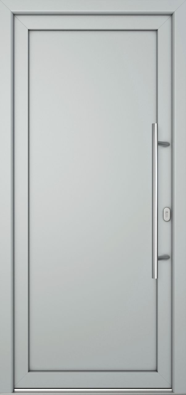 Meeth Haustür Signum Pro PVC Modell 01 98 x 208 cm DIN Rechts weiß/lichtgrau
