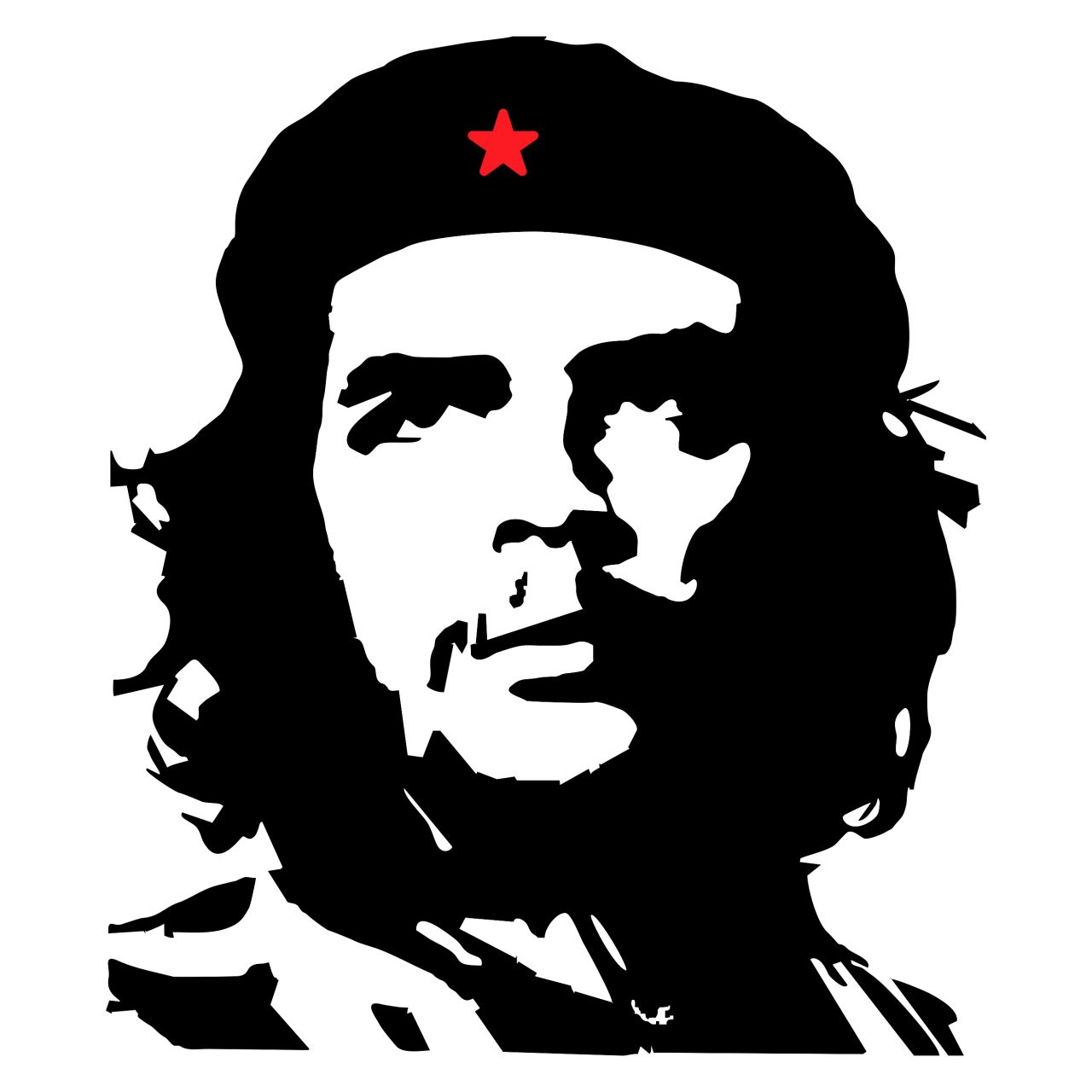Hermann Schütz Aufkleber Che Guevara Kontur 110x95mm