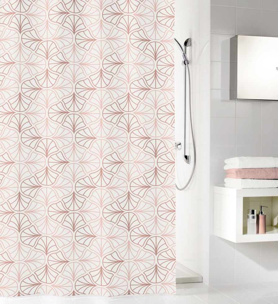 Kleine Wolke Duschvorhang Bloom pearl, 180 x 200 cm