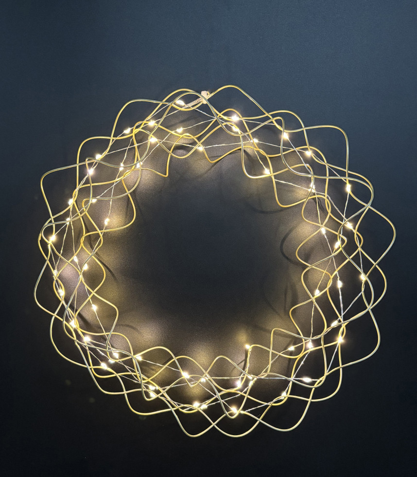 TrendLine LED Lichterkranz Ø 30 cm gold warmweiß