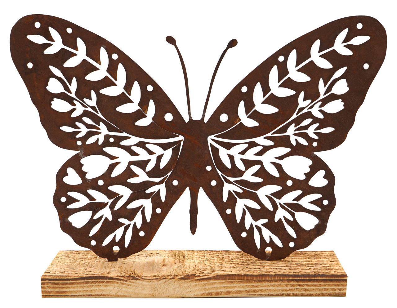 Badeko Dekofigur Schmetterling 32 cm rostbraun