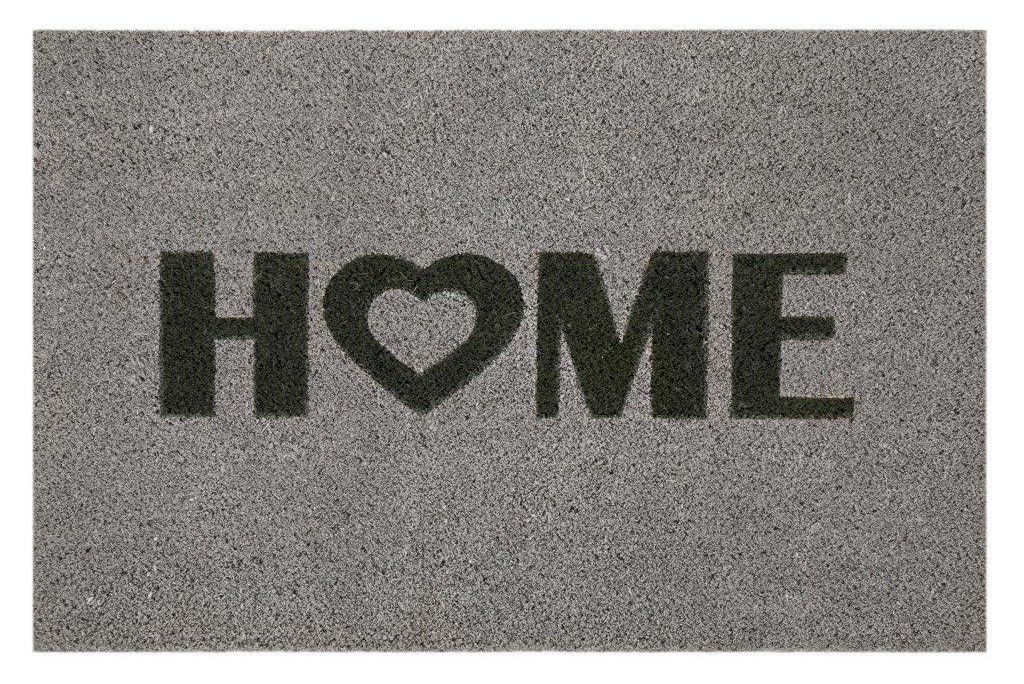 Fußmatte Home Heart Kokos hellgrau, 40 x 60 cm