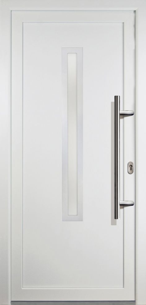 Meeth Haustür Signum PVC Exclusiv PVC Modell 70 98 x 208 cm, DIN rechts, weiß