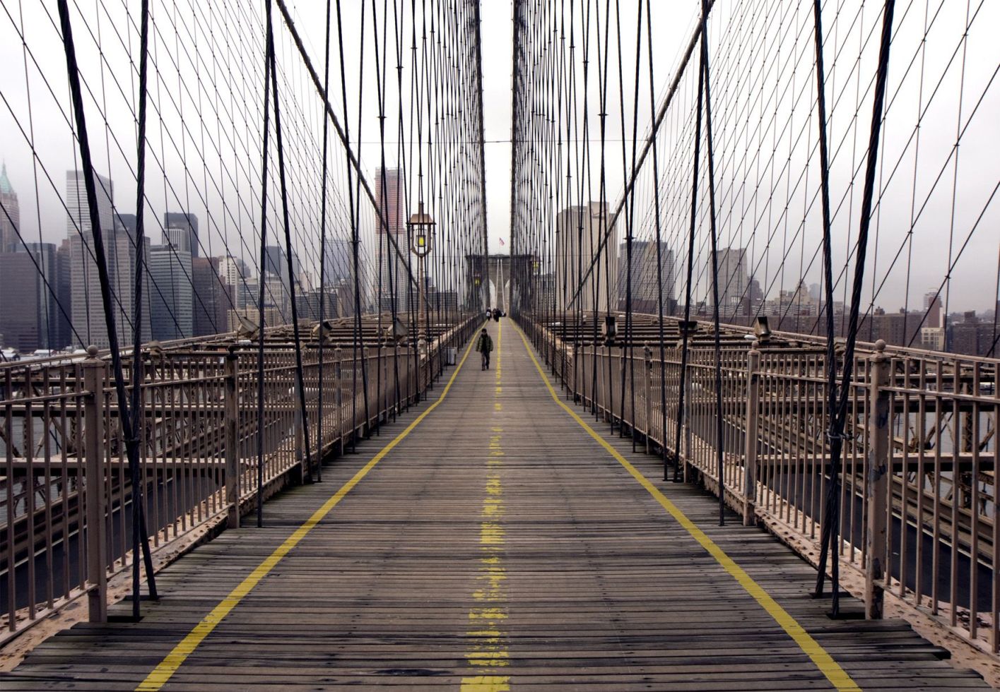 papermoon Vlies- Fototapete Digitaldruck 350 x 260 cm Brooklyn Bridge