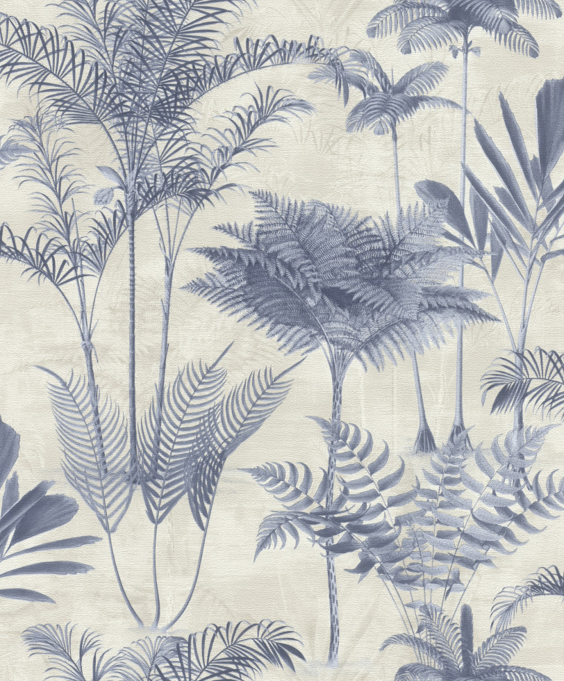 Rasch Vliestapete 555127 Blau-Indigo Muster & Motive 10,05 m x 0,53 m