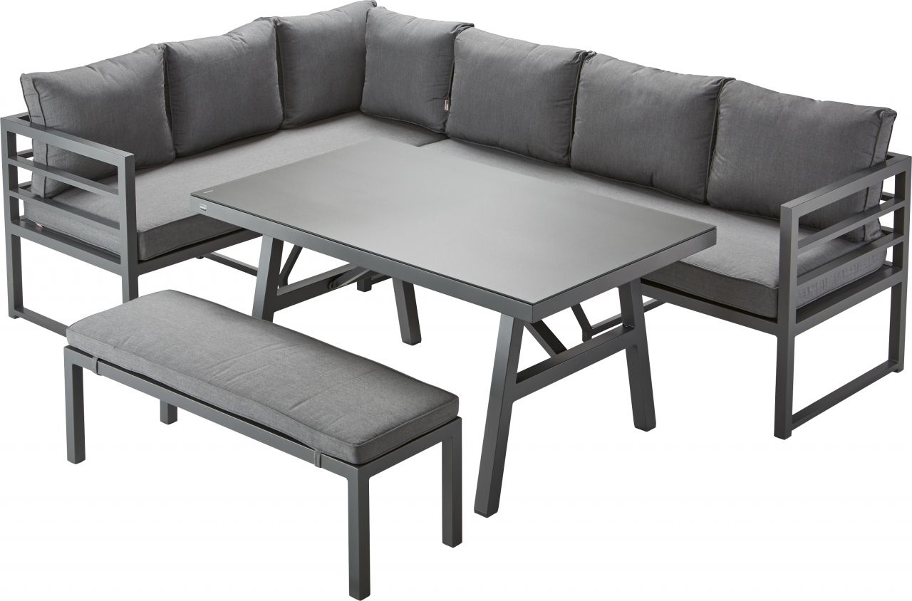 Primaster Aluminium-Dining-Loungeset Riva inkl. Sitz- und Rückenkissen