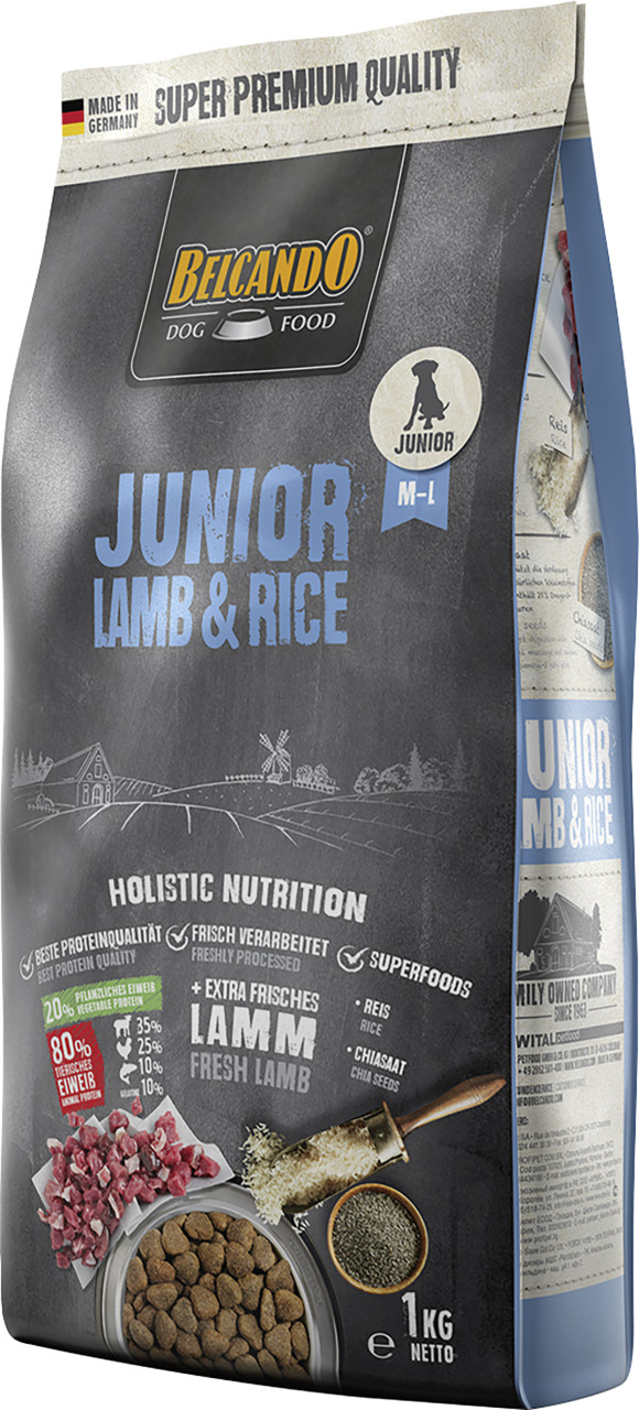 Belcando Hubdetrockenfutter Junior Lamm 1 kg Lamm & Reis