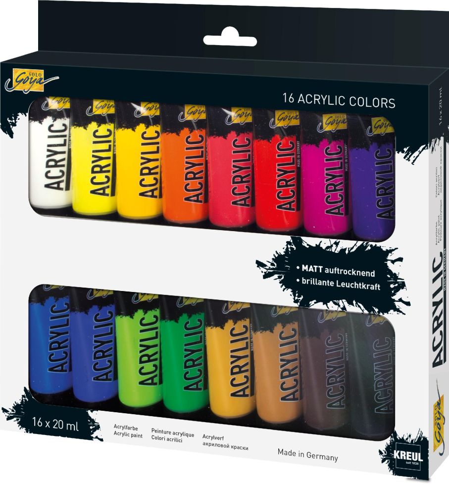 Kreul Solo Goya Acrylfarben Tuben Set 16 x 20 ml