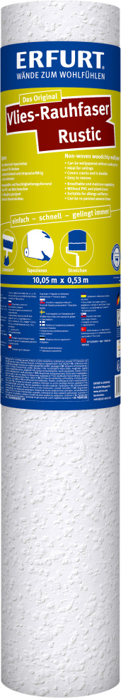 Erfurt Vlies-Rauhfaser Rustic weiß 10 x 0,53 m