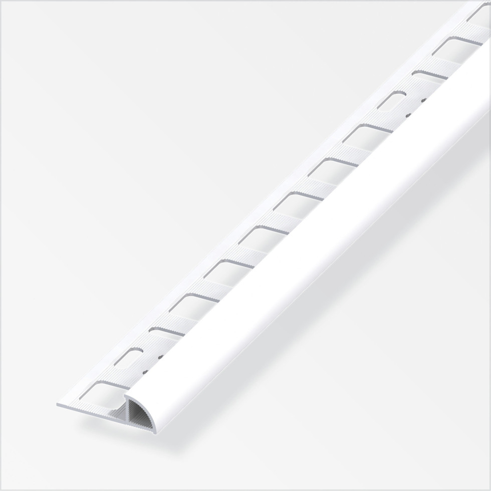 alfer Viertelkreisprofil PVC glatt brilliantweiß
