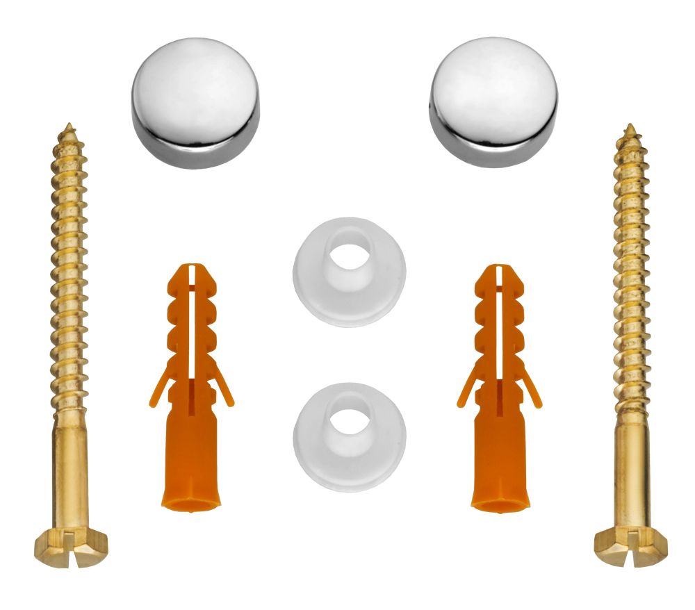 Cornat WC-Befestigung - für Stand WC mit Kappen / verchromt