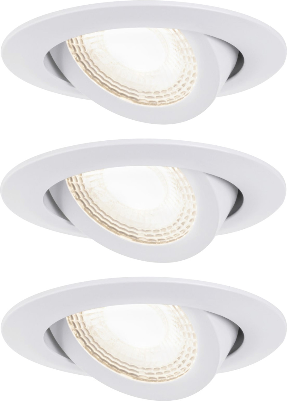 Paulmann LED Einbauleuchte 3er-Set weiß schwenkbar