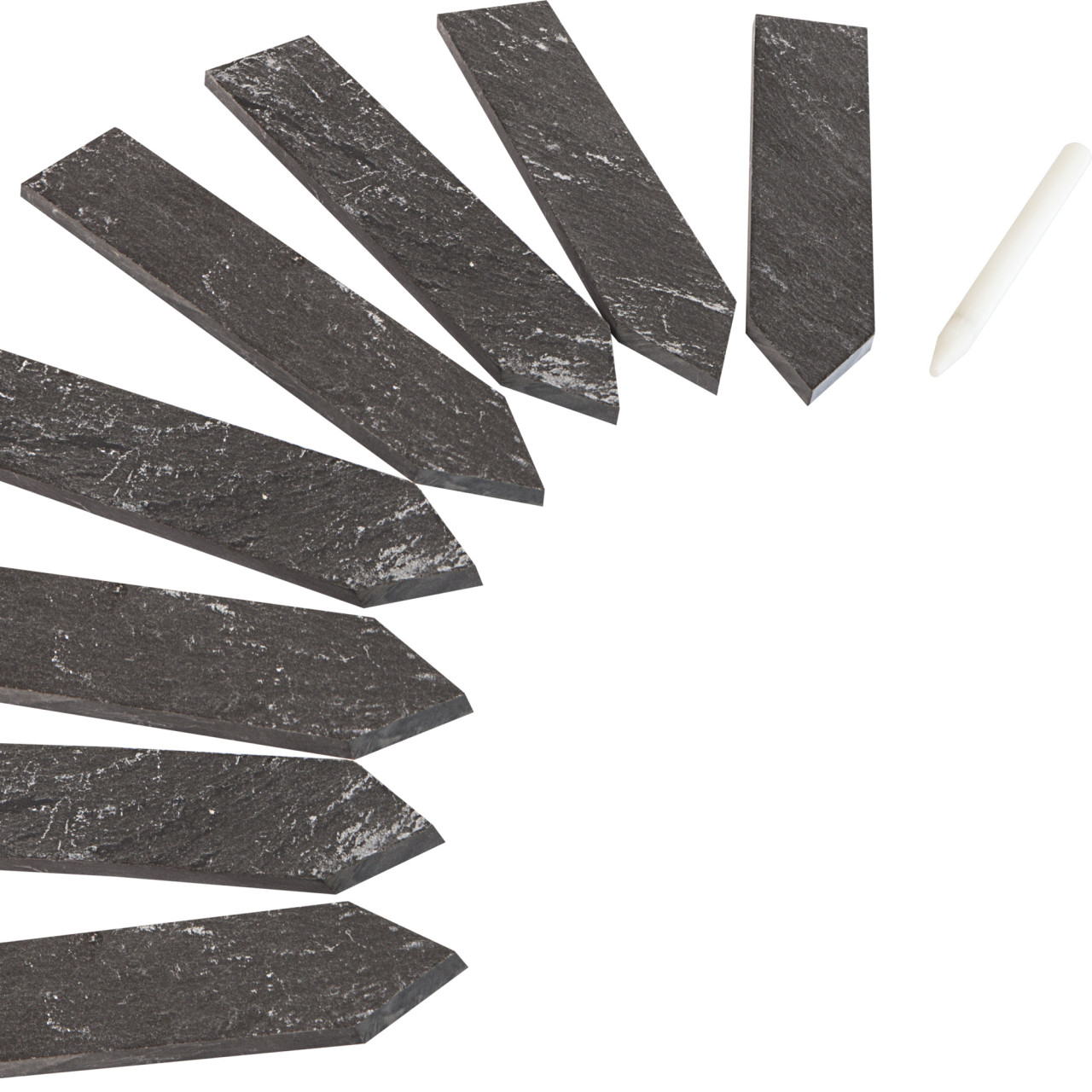 Windhager Pflanzenschilder Stecketiketten Schiefer + Kreide 12 cm - 8 Stück