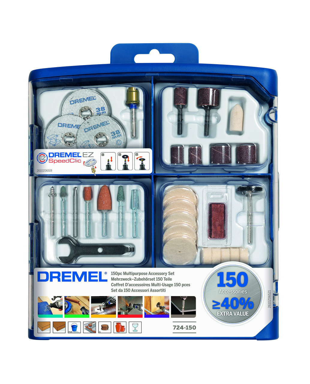 Dremel Mehrzweck-Zubehörset 150-teilig