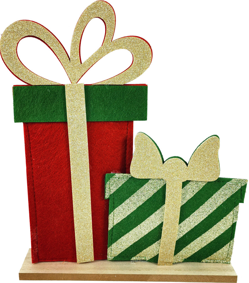 TrendLine Dekofigur Holz Geschenk 41 x 52 x 35 cm mehrfarbig