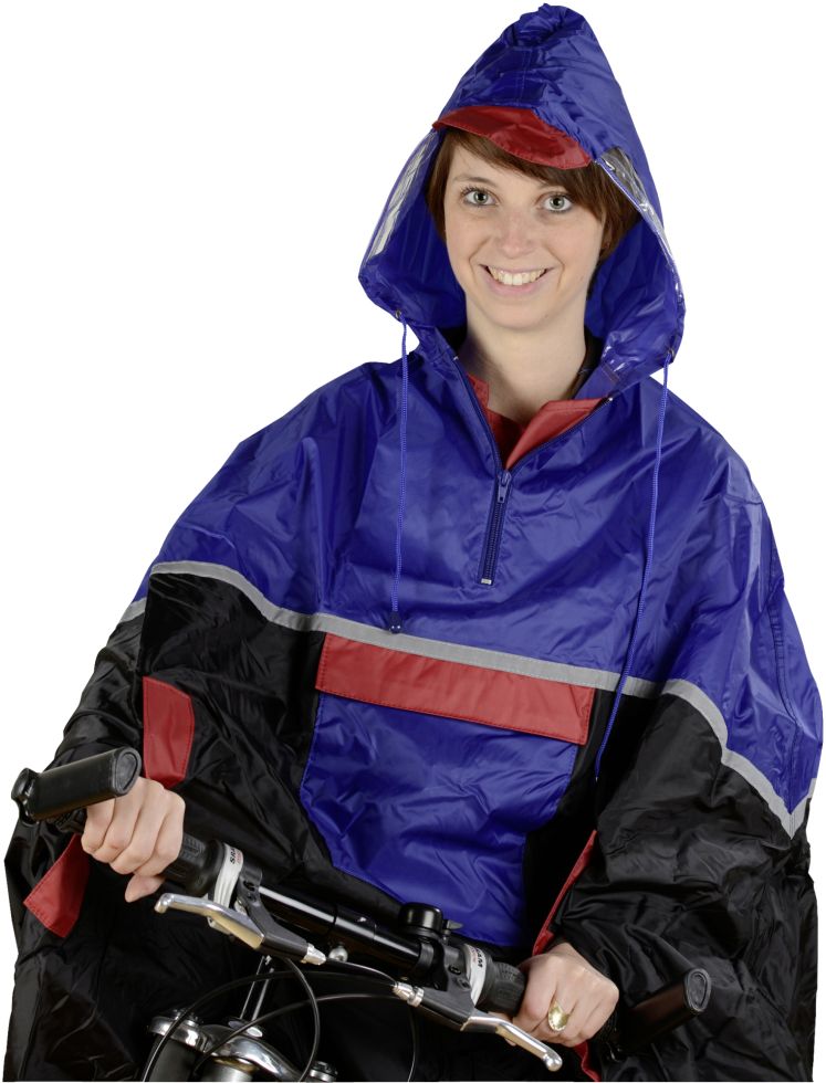 Fischer Regenponcho Deluxe mit Reflexmaterial