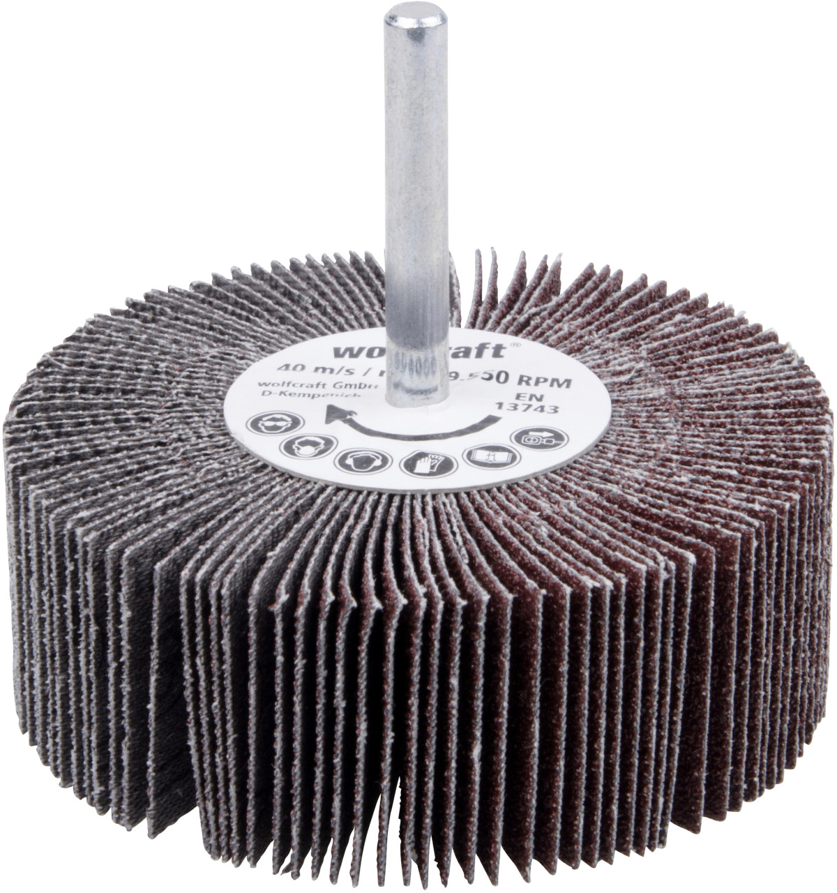 Wolfcraft Fächerschleifer K60 Ø 80 x 30 mm Schaft 6 mm