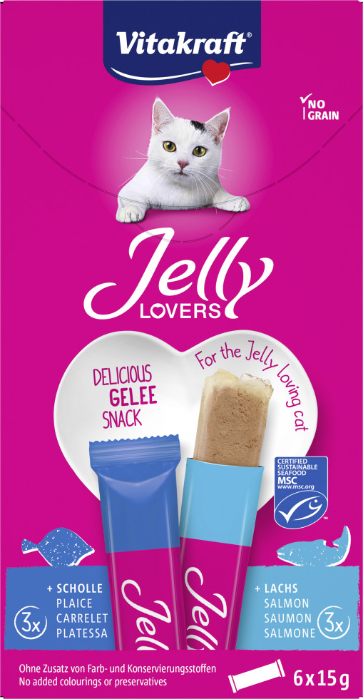 Vitakraft Jelly Lovers Katzensnack Lachs +Scholle 6 x 15 g