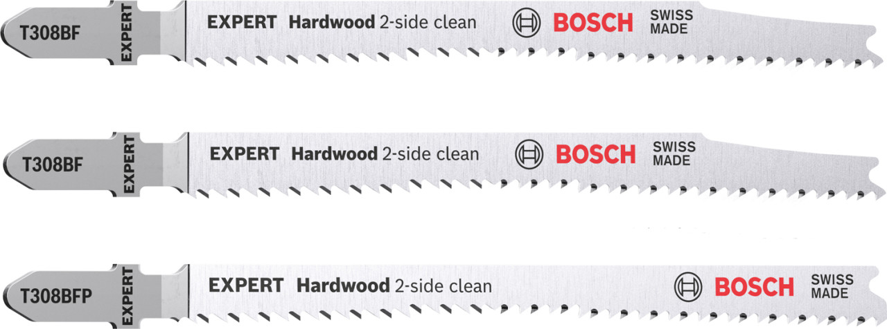 Bosch Expert Stichsägeblätter Hardwood 2-side clean 2-teilig T308BF/BFP